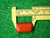 Caliper across the Orange Drop body showing a length of approximately 30 mm
