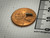 Micro screw lying on penny showing slotted fillister head and sharp gimlet point
