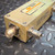Close-up of DC3001M1 J1 INPUT port and adjacent N-type female coupled connector.
