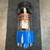 Front view of XP 2202 B photomultiplier tube showing orange Amperex printing and blue base