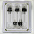Five Littelfuse MICRO fuses in white tray inside clear-lidded box beside millimeter ruler