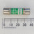 Cylindrical Fusetron FNM-2-1/2 midget fuse with metallic end caps and a green label displaying "FUSETRON DUAL-ELEMENT FUSE" and "FNM-2½," shown against a white background with a millimeter ruler indicating a length of approximately 38 mm.