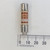Cylindrical Class CC electrical fuse, model KTK-R-20, featuring a tan ceramic body with silver-colored metallic end caps and visible markings that read "Limitron," "Class CC," "Current Limiting," and "KTK-R-20," displayed next to a millimeter ruler for scale.