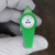 Green handle top marked OPEN and CLOSED; scratch across dial face, grimy dial rim.