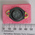 Top view of Motorola 2N1544 transistor next to millimeter ruler.