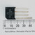 Motorola MDA970G1 bridge rectifier shown against a millimeter scale.