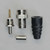 Amphenol 31-356 connector components including body, contact pin assembly, crimp ferrule, and rubber boot.