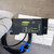 Side label on Banner D12SN6FP fiber optic sensor showing wiring diagram and electrical ratings.