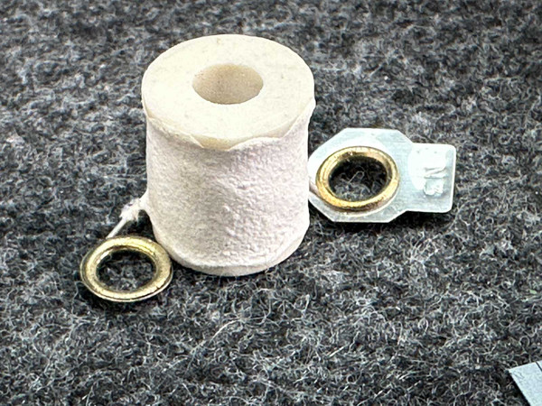 Allen-Bradley N3 Type N thermal overload heater element with two brass eyelets and metal mounting tab.