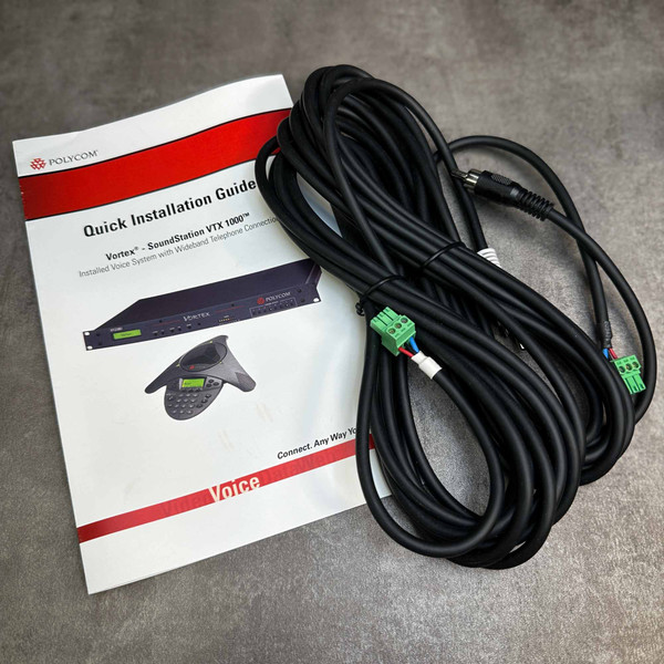 Polycom VTX 1000 Conference Phone Spare Cable Set OEM