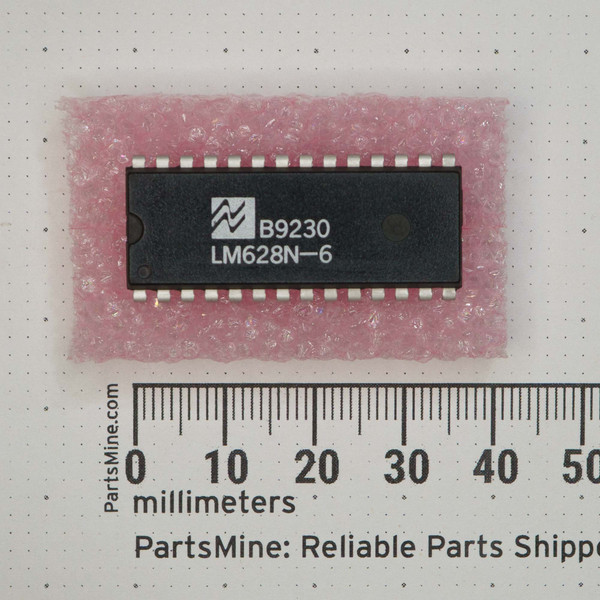 National Semiconductor LM628N-6 IC with B9230 date code. Pins are straight and untarnished, package is clean with no visible defects.