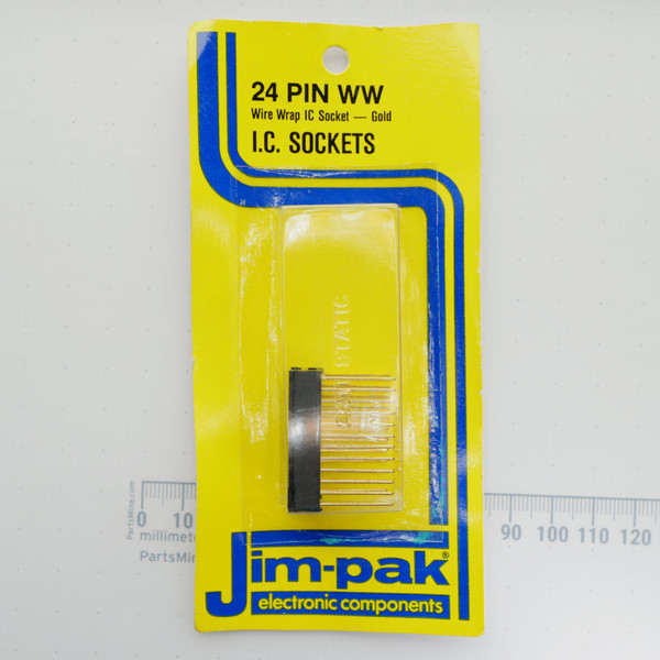 Jim-pak 24-PIN-WW wire wrap IC socket in original packaging.