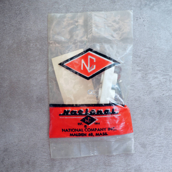 National Radio CS-6 crystal socket sealed in original factory packaging.