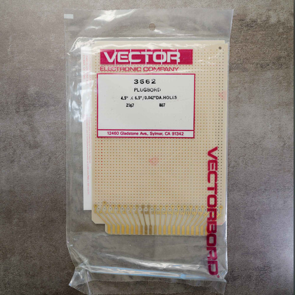 Vector 3662 Plugbord prototyping board sealed in original plastic packaging.