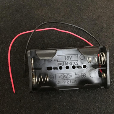 BH-321-5 2-Cell AA Battery Holder with Red and Black Wire Leads, New