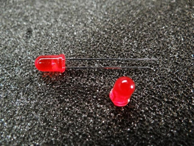 5mm Diffused Red LED Through-Hole 20mA Unused NOS