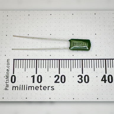 0.0068uF 100V Radial Dipped Polyester Film Capacitor 6.8nF 2A682JT NOS