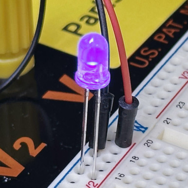 5mm UV Ultraviolet Blacklight Through-Hole LED Clear Lens A-1155 New