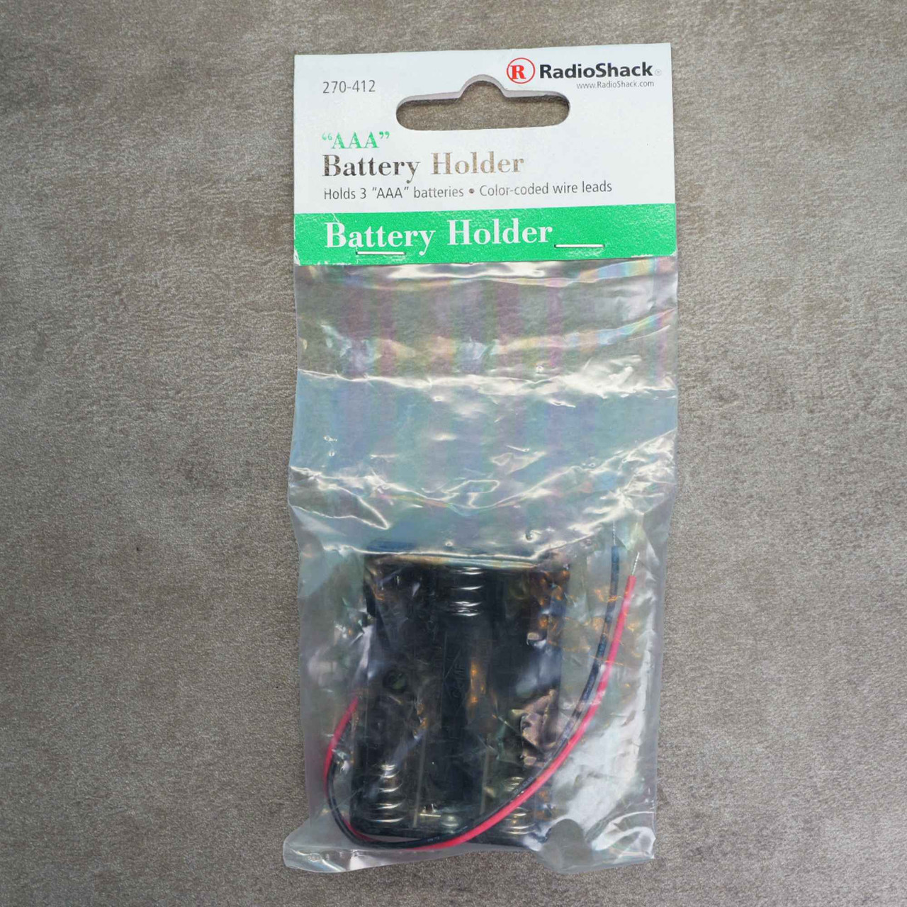 RadioShack 270-412 3-Cell AAA Battery Holder with Wire Leads 4.5V DC NOS