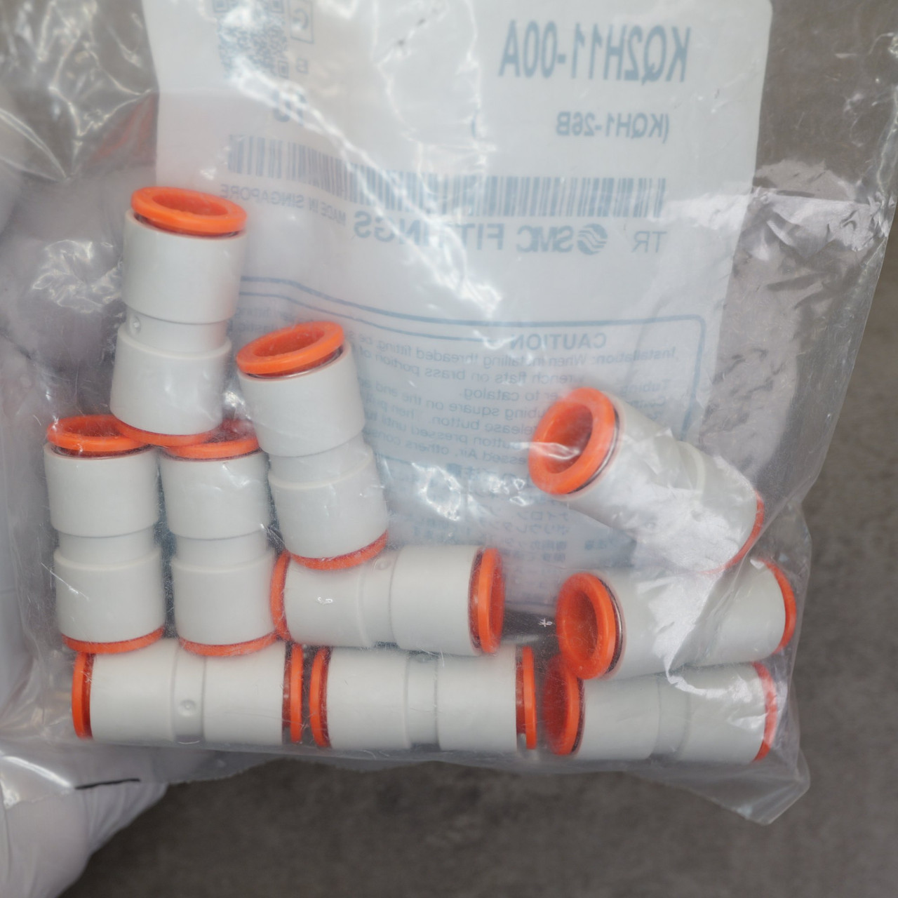10-Pack SMC KQ2H11-00A Straight Union Tube Fitting 3/8 OD Unused NOS