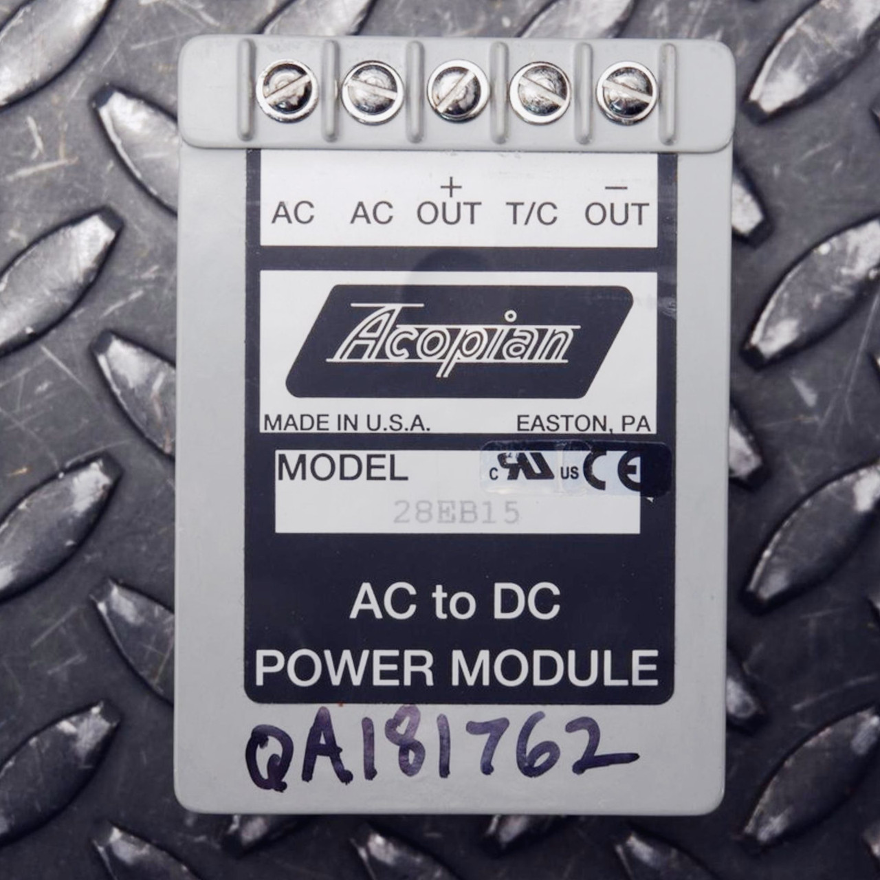 Acopian 28EB15 AC to DC Linear Regulated Power Module 28V 0.15A Used