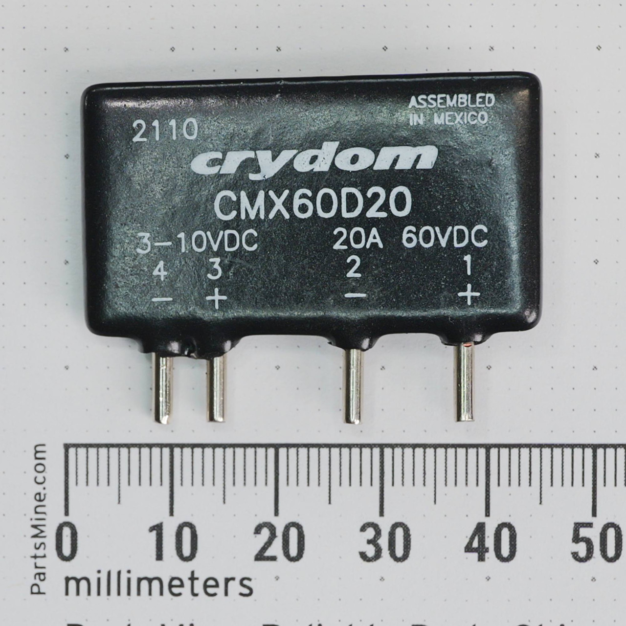 Crydom CMX60D20 DC Solid-State Relay 60VDC 20A SIP-4 NOS