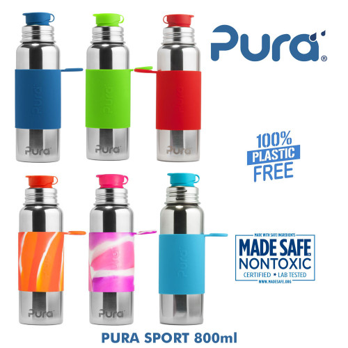 PURA 850ml Sportflasche, Fahrradflasche aus Edelstahl, div. Farben