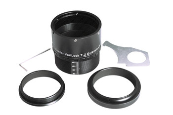 Baader Planetarium VariLock 46, Variable Length T-2 Extension Tube 29-46mm, with graduated length scale. Baader Planetarium VariLock 46, Variable Length T-2 Extension Tube 29-46mm, with graduated length scale.