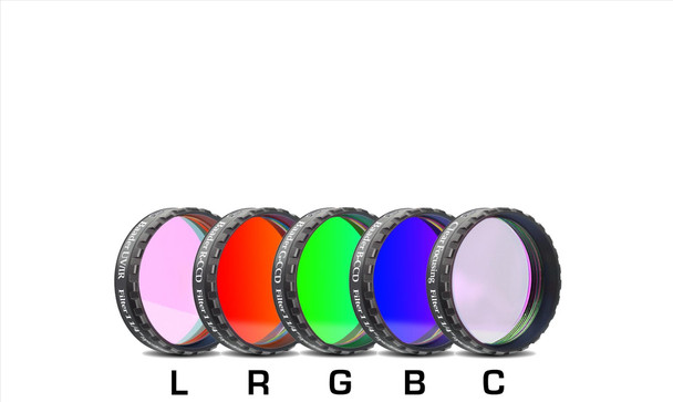 Baader RGB Filter Set 1 1/4" with UV/IR Cut L-Filter and Clear Filter (Optically Polished, with LPFC)