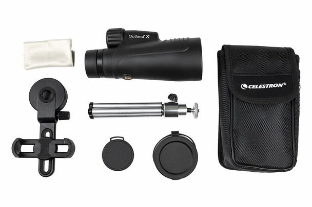 OPENBOX Celestron 20x50mm Outland X Monocular with Tripod, Smartphone Adapter