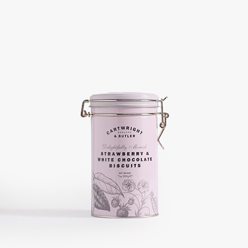 C&B TIN STRAWBERRY & WHITE CHOC BISC 200 GR.