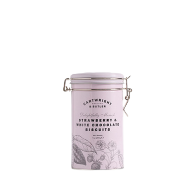 C&B TIN STRAWBERRY & WHITE CHOC BISC 200 GR.