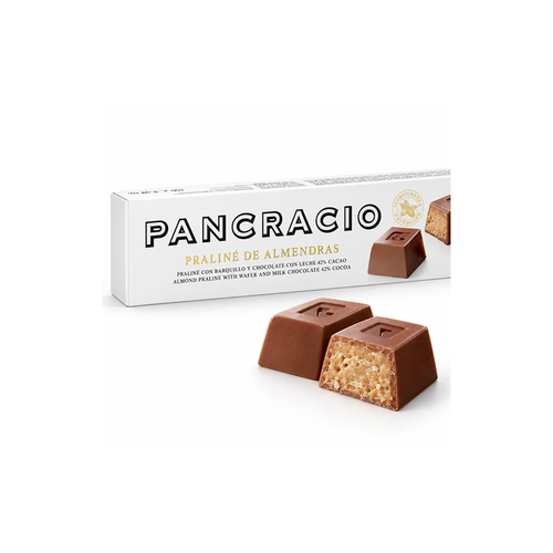PANCRACIO PRALINE ALMEND CHOC LECH 42% 100 GR