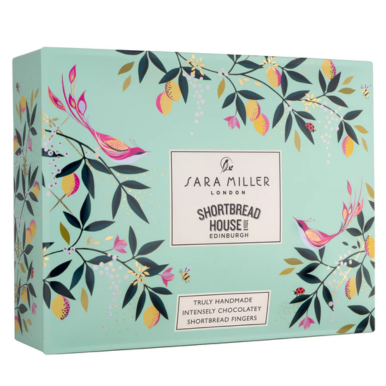 SHORTBREAD FINGERS TIN CHOC NEG SARA MILLER 400 GR