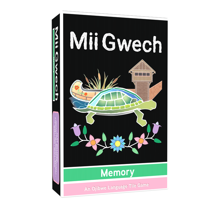 Miigwech Black Memory Tile Matching Game