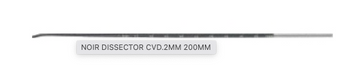 Product Aesculap NOIR Micro Dissector, Curved, 200mm (7.875IN), Removable Handles | FD822B Image