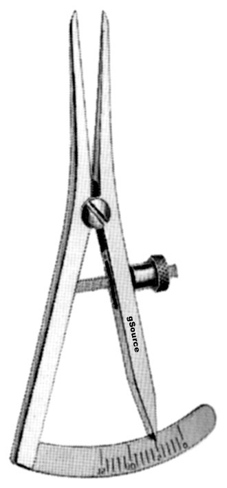 Product gSource Castroviejo Caliper 3.5" Straight 0-20mm | GS 74.1000 Image