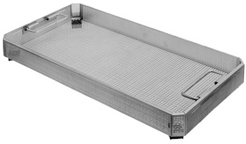 Product Aesculap Eccos Perforated Basket, Standard DIN w/Feet, 485mm x 253mm x 56mm | JF212R Image