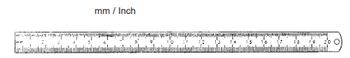 Product Spectrum Metal Ruler, 8" (20cm), mm/inch marks | SAH.23-4656 Image