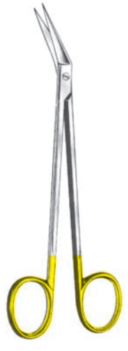 Product Spectrum Locklin Scissor, 6.5" (16.5cm), Straight Shanks, Angled Tips, TC | SAH.50-2347 Image
