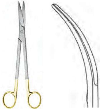 Product Spectrum Parametrium Scissor, 10.25" (26cm), Full Curve, TC Blades | SAH.50-3004 Image