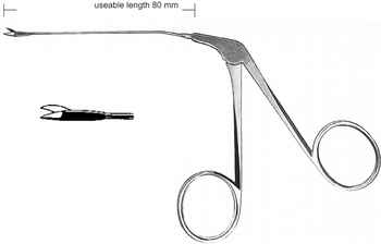 Product Spectrum Pituitary Scissor, 3.14" (80mm) Working Length, Micro Cutting Tip, Curved Right | SAH.50-6915 Image