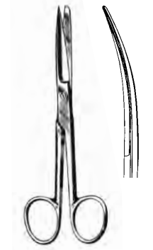 Product Spectrum Deaver Scissor, 5.5" (14cm), Curved, Sharp/Blunt | SAH.51-2358 Image