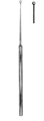 Product Vet Spectrum Buck Ear Curette, 6.5" (16.5cm), Angled, Sharp, Size 00 (1.3mm) | SAH.702894 Image