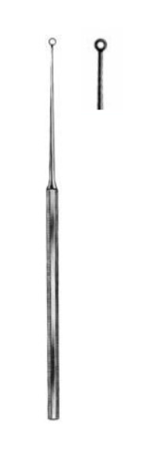 Product Vet Spectrum Buck Ear Curette, 6.5" (16.5cm), Angled, Sharp, Size 0 (1.5mm) | SAH.702895 Image