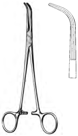 Product Spectrum Lahey Gall Duct Forcep, 7.5", Strong Curve Tips, Wide Longitudinal Serrations | SAH.713491 Image