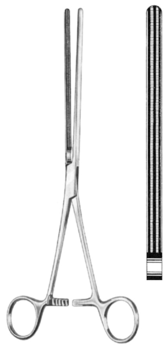 Product Vet Spectrum Doyen Intestinal Forcep, 5" (13cm), Straight, Atraumatic Jaws | SAH.720354 Image
