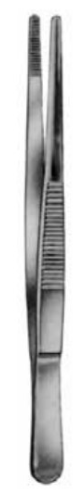 Product Vet Spectrum Thumb Dressing Forcep, 12" (30cm), Serrated | SAH.722515 Image