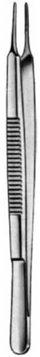 Product Vet Spectrum Stevens Iris Forcep, 4.25" (10.5cm), Curved, 1x2 Teeth, W/ Out Ratchet | SAH.722630 Image