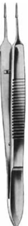 Product Vet Spectrum Mcpherson Iris Forcep, 3.5" (8.5cm), Straight, 1x2 Teeth, 0.4mm Tip Width, 6.0mm Tip Length | SAH.722643 Image